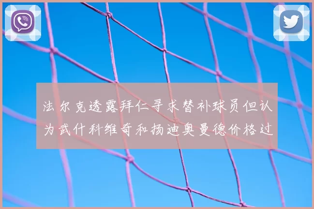 法尔克透露拜仁寻求替补球员但认为武什科维奇和扬迪奥曼德价格过高